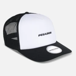 Logo Baseball Trucker Cap White Black