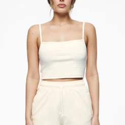 Ruby Rib Crop Top Vintage Washed Unbleached