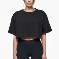 Layla Oversized Cropped Tee Black Gum