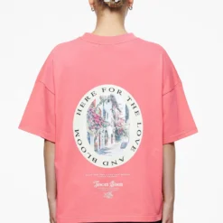 Stia Heavy Oversized Tee Vintage Washed Strawberry