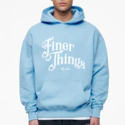 Kirk Oversized Hoodie Vintage Washed Riviera Blue