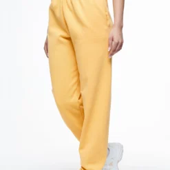 Villa High Waisted Sweat Pants Vintage Washed Golden Sun Gum