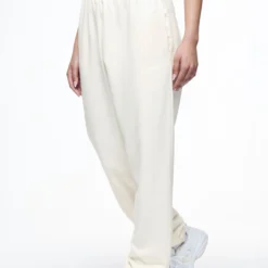 Villa High Waisted Sweat Pants Vintage Washed Unbleached Gum