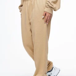 Villa High Waisted Sweat Pants Vintage Washed Espresso Gum