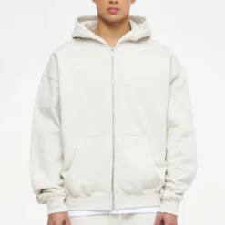 Logo Oversized Sweat Jacket Vintage Washed Angels Cream Gum