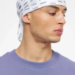 Doty Bandana White Purple