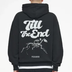 Dinmont Oversized Hoodie Vintage Washed Black Ink