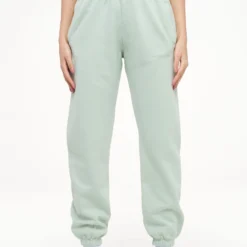 Grace High Waisted Sweat Pants Vintage Washed Milky Green Gum