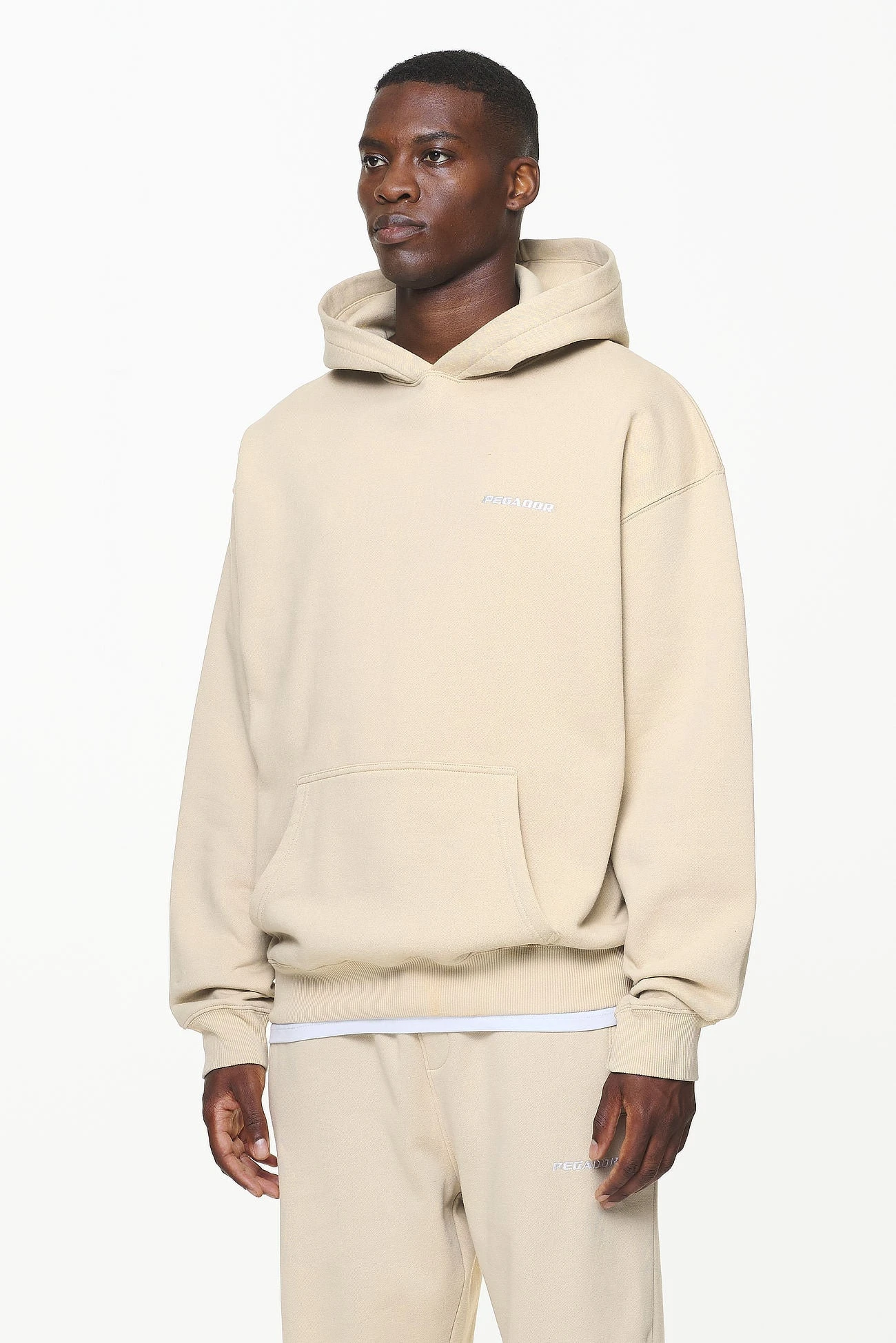 Logo Oversized Hoodie Vintage Washed Kingdom Beige - Image 3