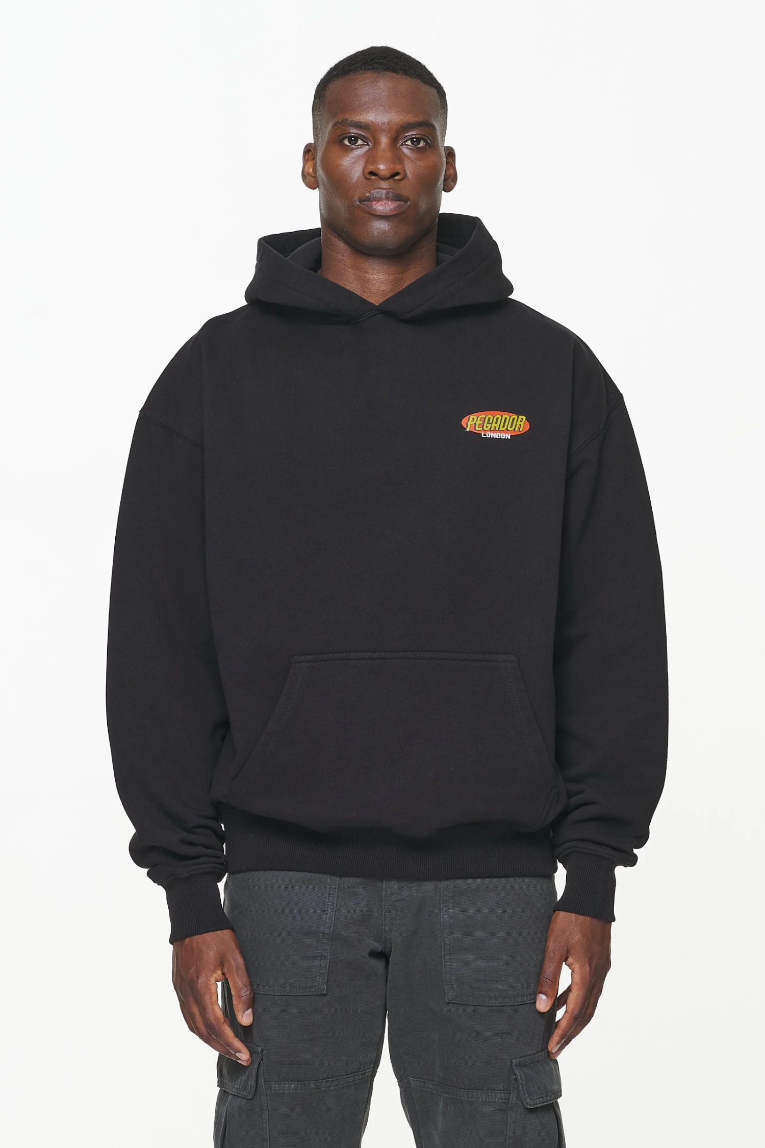 Docks Oversized Hoodie Vintage Washed Onyx Black - Image 3