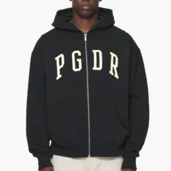 Layton Oversized Sweat Jacket Vintage Washed Onyx Black