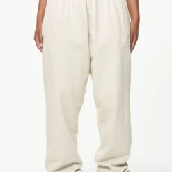 Durward High Waisted Sweat Pants Vintage Washed Bone White