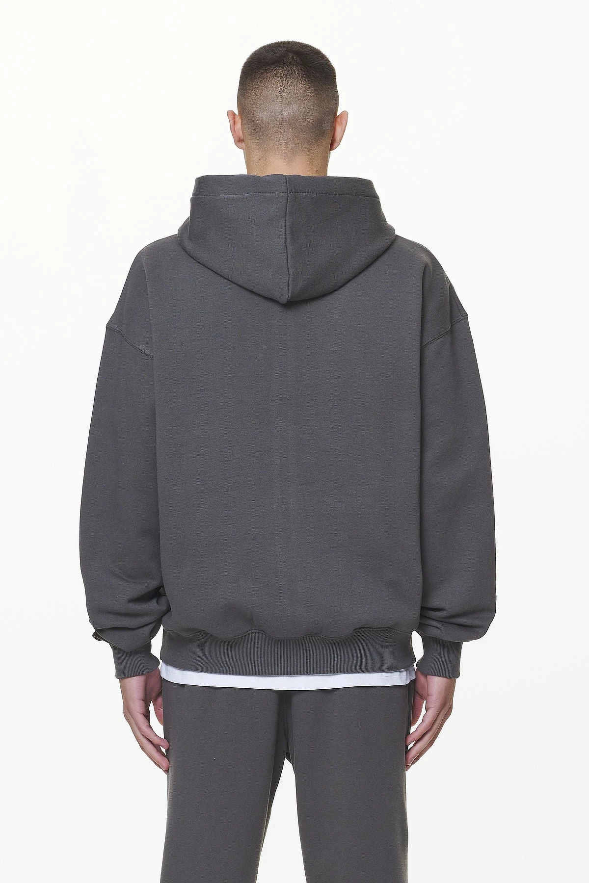 Logo Oversized Sweat Jacket Washed Volcano Grey Gum - Image 4