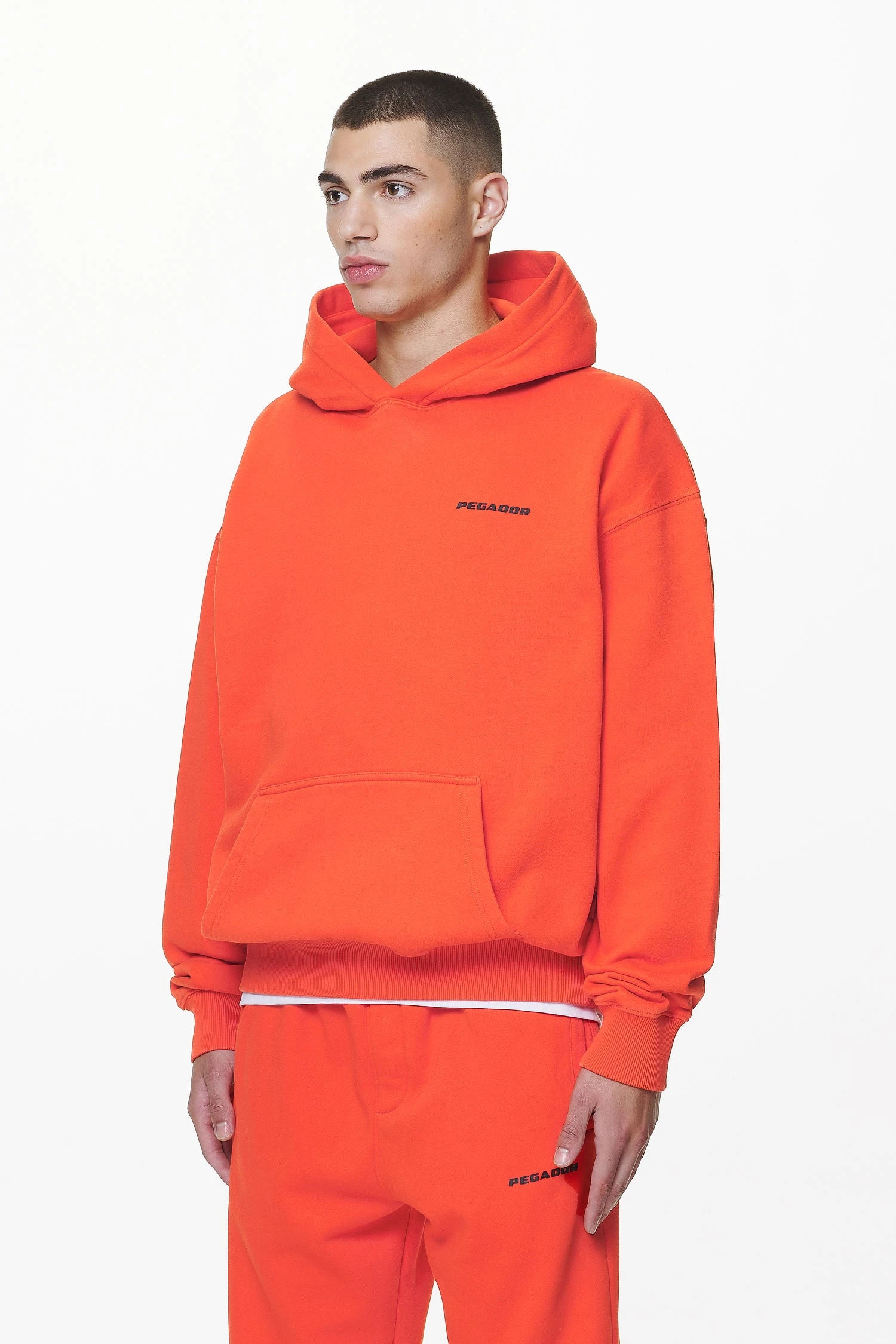 Logo Oversized Hoodie Washed Signal Red Gum - Image 3