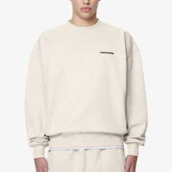 Logo Oversized Sweater Washed Dust Cream Gum