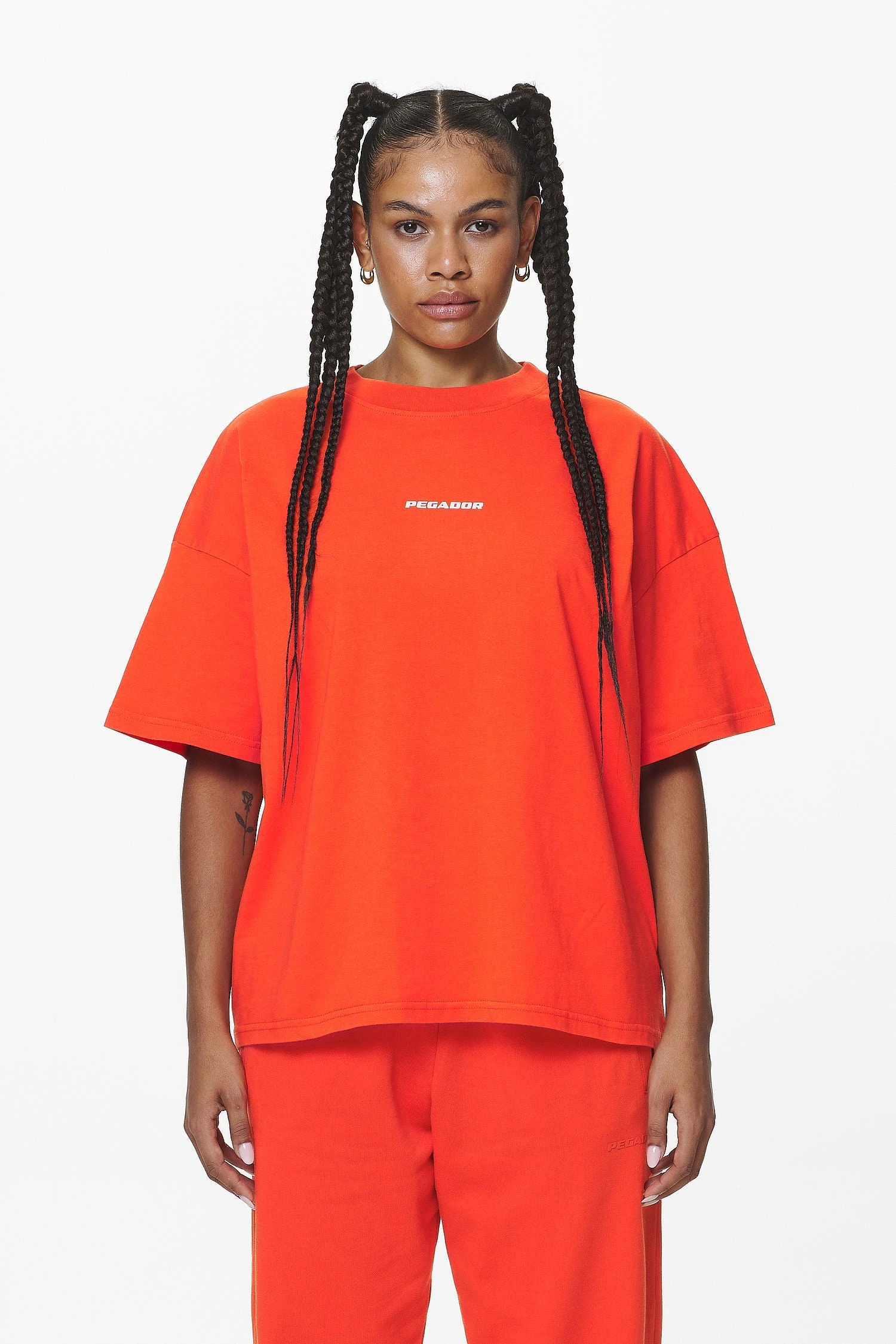 Arendal Logo Heavy Oversized Tee Washed Signal Red - Image 3
