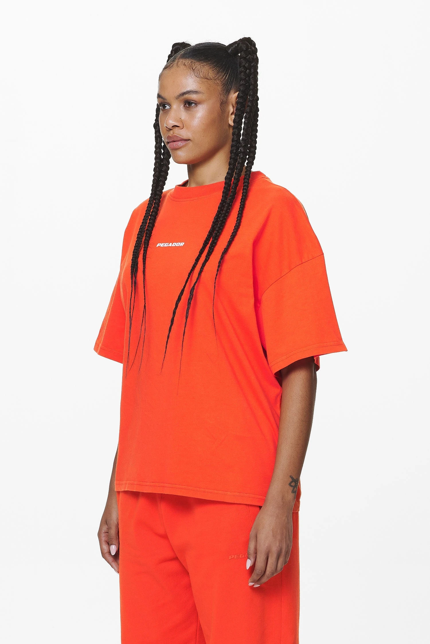 Arendal Logo Heavy Oversized Tee Washed Signal Red - Image 4