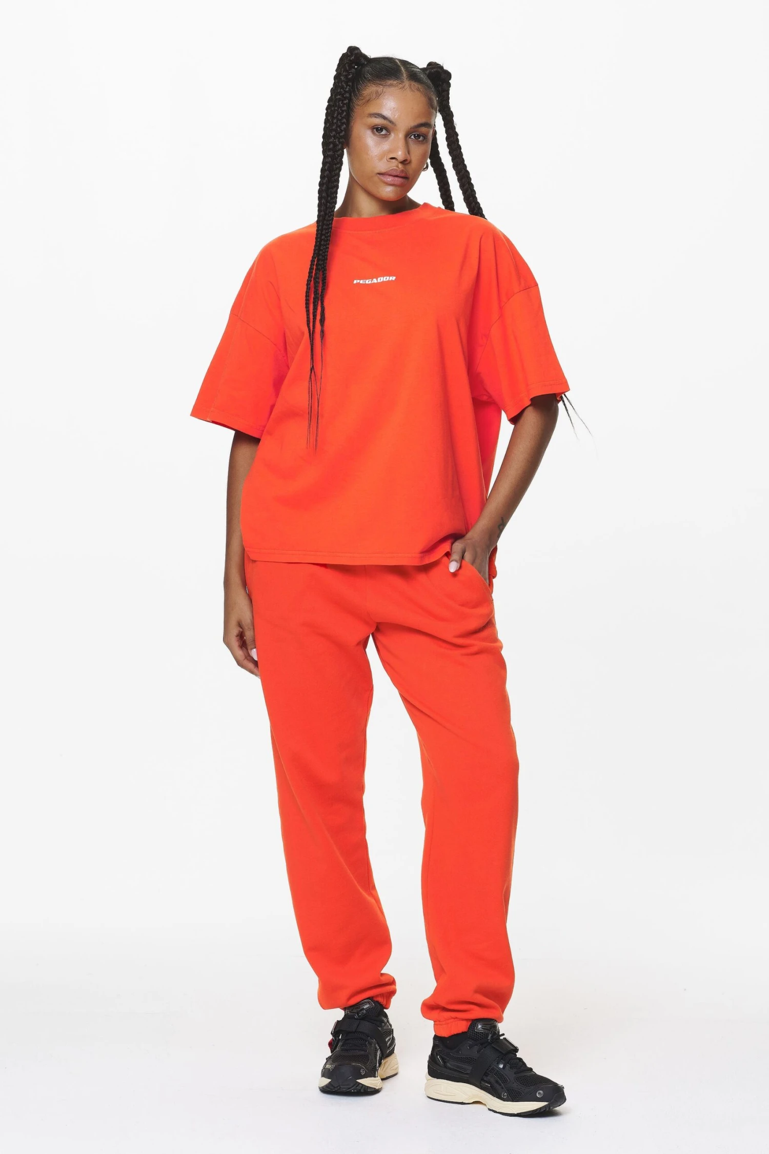 Arendal Logo Heavy Oversized Tee Washed Signal Red - Image 2