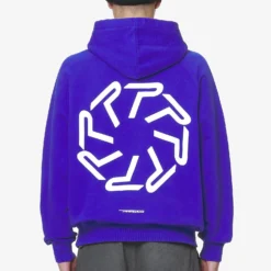 Barone Raglan Hoodie Washed Endless Blue