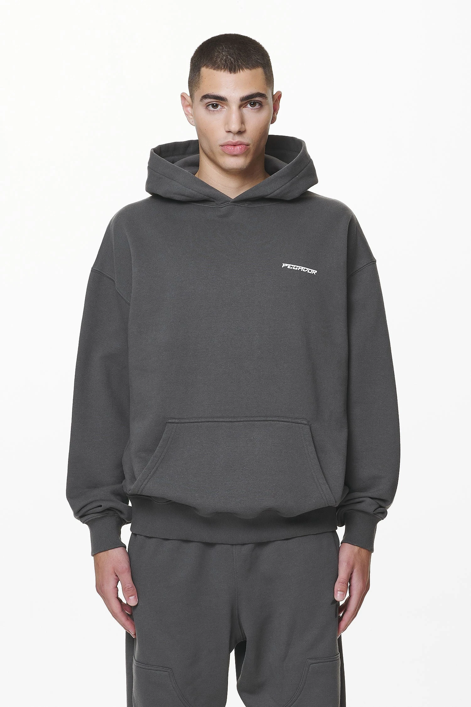 Devon Oversized Hoodie Washed Volcano Grey - Image 3