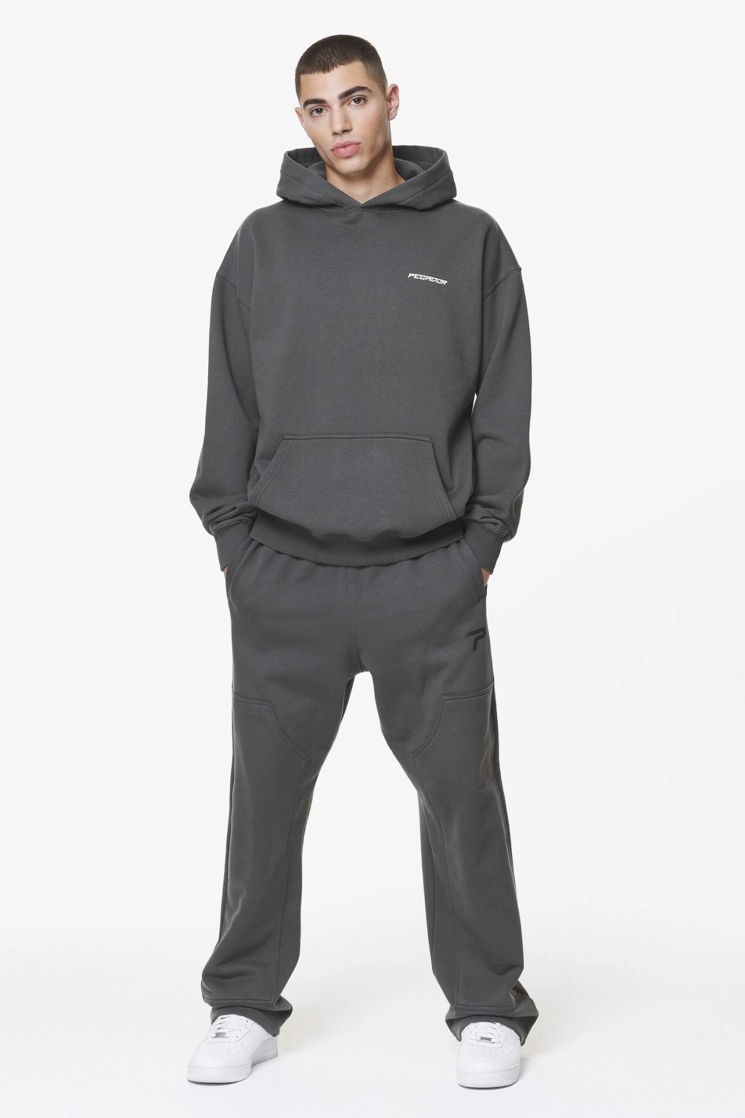 Devon Oversized Hoodie Washed Volcano Grey - Image 2