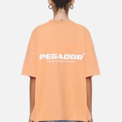 Arendal Logo Heavy Oversized Tee Washed Apricot White