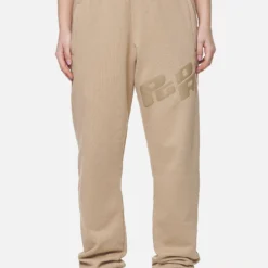 Julago High Waisted Sweat Pants Washed Safari Sand