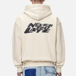 Narson Oversized Sweat Jacket Washed Desert Sand