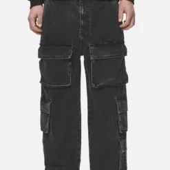 Lark Loose Cargo Jeans Heavy Washed Black