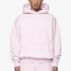 Logo Oversized Hoodie Washed Bubblegum White Gum