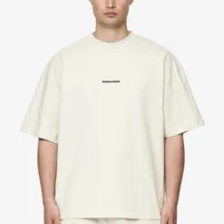 Logo Boxy Tee Washed Salty Cream Black Gum