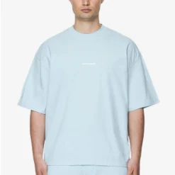 Logo Boxy Tee Washed Baby Blue White Gum