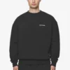 Logo Oversized Sweater Washed Black White Gum