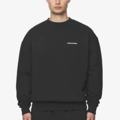 Logo Oversized Sweater Washed Black White Gum