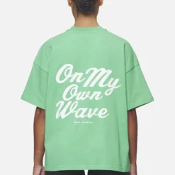 Yebra Heavy Oversized Tee Washed Peppermint Green