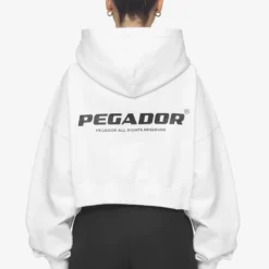 Lana Logo Cropped Sweat Jacket White Black