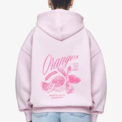 Tia Oversized Hoodie Washed Bubblegum