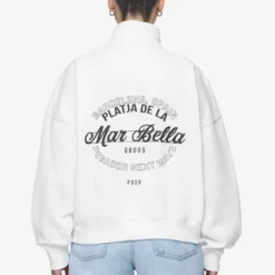 Luz Oversized Halfzip Sweater White