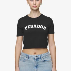 Jenna Cropped Baby Tee Black