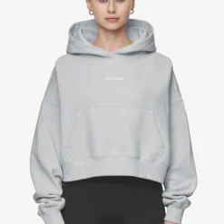 Salita Oversized Cropped Hoodie Washed Sky Grey White Gum