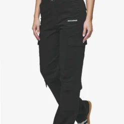 Lia Wide Cargo Pants Black