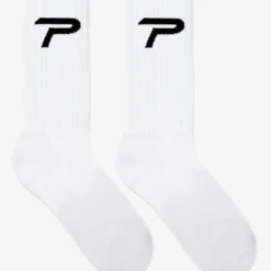 P Socks White Black